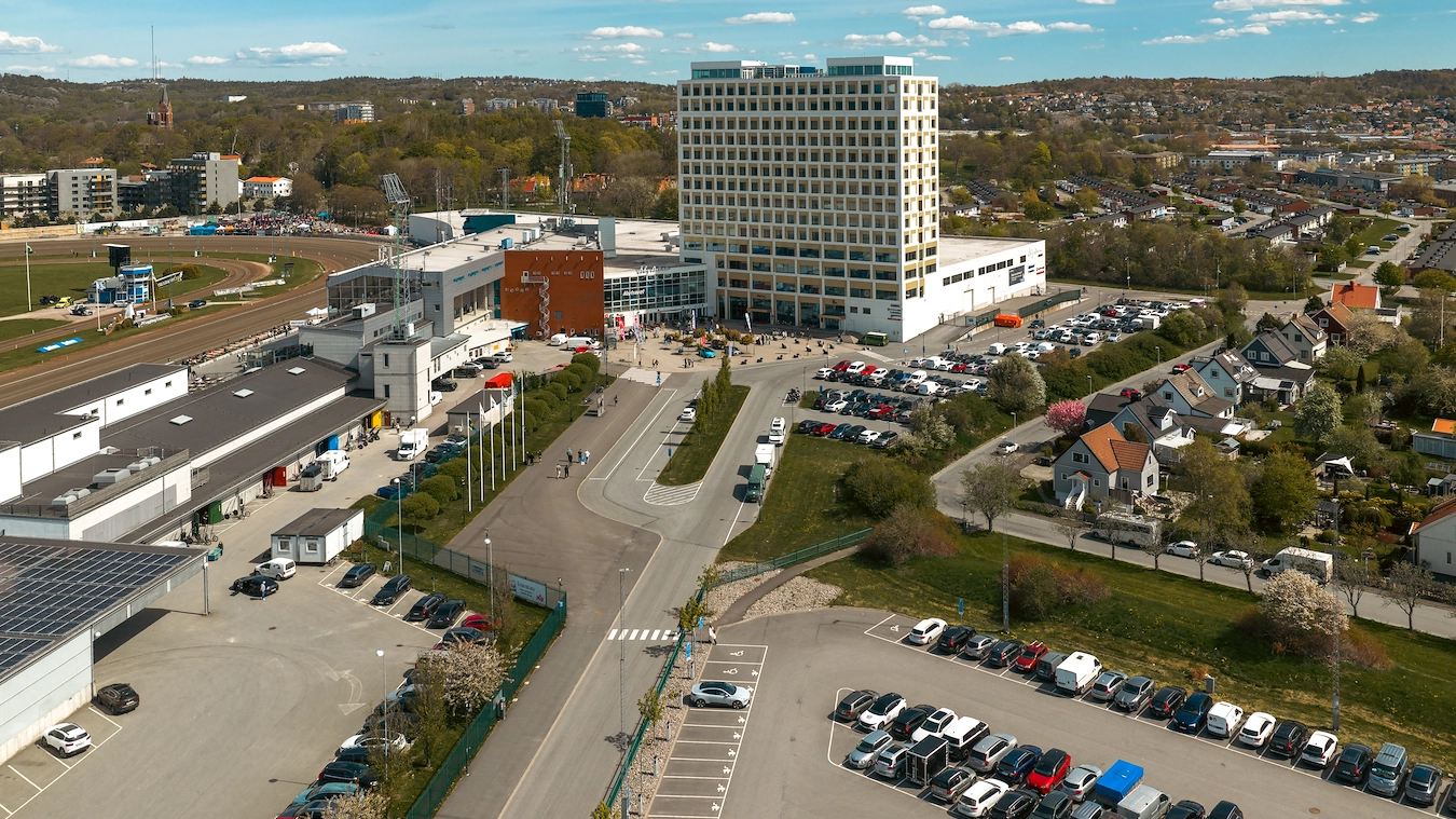 Drönarbild över Åby Arena